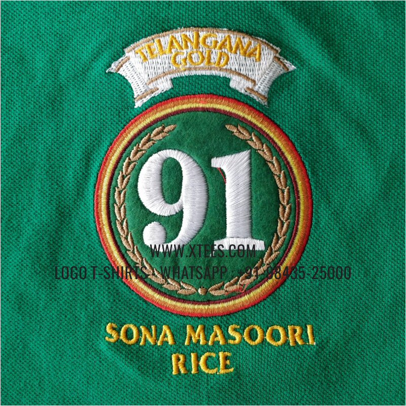 Color Block Cut & Sew Collar Polo T-Shirt | 100% Cotton | 240 GSM Thick Pique Airtex Fabric | Green | Logo Embroidery