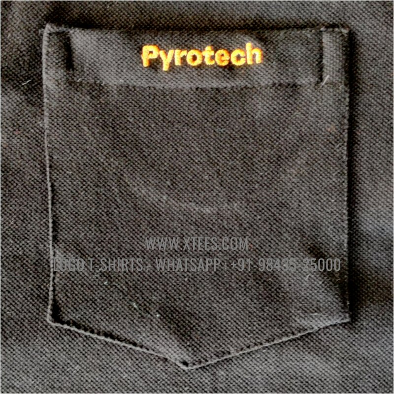 Dual Color Collar Polo T-Shirt With Pocket | 100% Cotton | 240 GSM Thick Pique Airtex Fabric | Black | Logo Embroidery