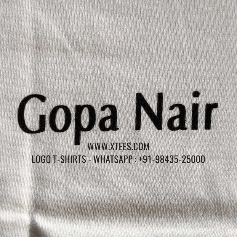 V Neck T-Shirt | 100% Cotton | 180 GSM Fine Fabric | White | Logo Print