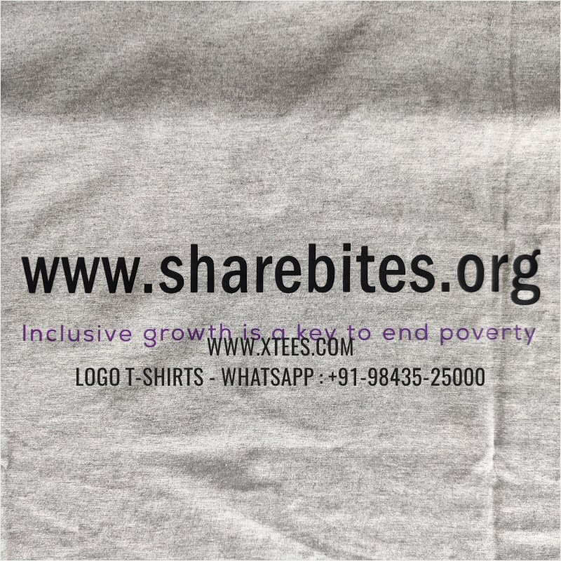 V Neck T-Shirt | 100% Cotton | 180 GSM Fine Fabric | Grey Melange | Logo Embroidery