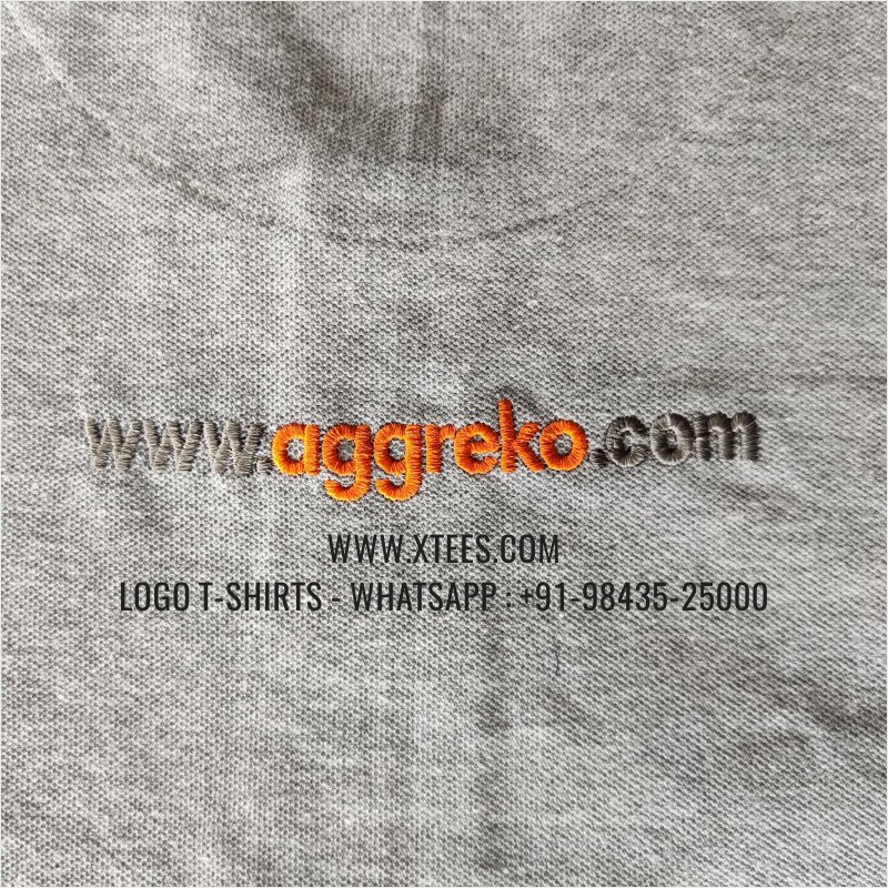 IT & Software Company Uniform T-Shirt | Solid Color Collar Polo T-Shirt | 100% Cotton | 280 GSM Thick Pique 2 Ply Fabric | Grey Melange | Logo Embroidery