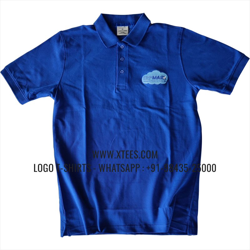 IT & Software Company Uniform T-Shirt | Solid Color Collar Polo T-Shirt | 100% Cotton | 240 GSM Thick Pique Airtex Fabric | Royal Blue | Logo Embroidery