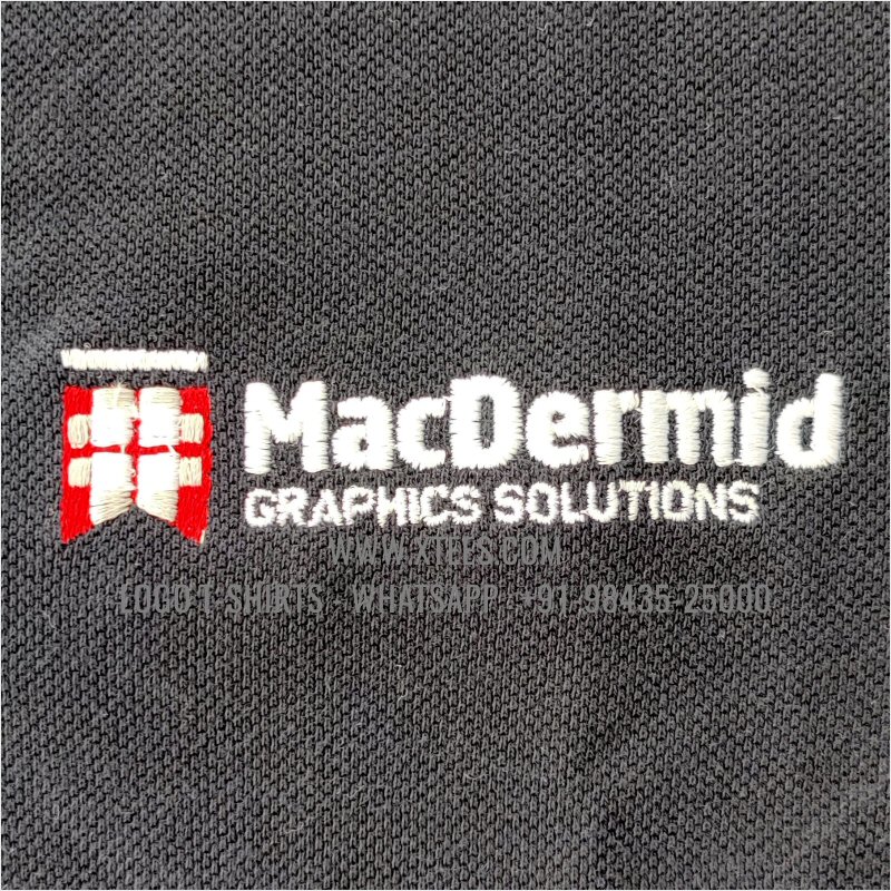 IT & Software Company Uniform T-Shirt | Solid Color Collar Polo T-Shirt | 100% Cotton | 240 GSM Thick Pique Airtex Fabric | Navy | Logo Embroidery