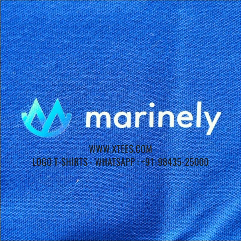 IT & Software Company Uniform T-Shirt | Solid Color Collar Polo T-Shirt | 100% Cotton | 240 GSM Thick Pique Airtex Fabric | Royal Blue | Logo Hi Res Digital Print