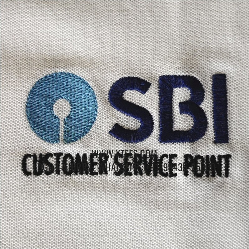 Bank Uniform T-Shirt | Collar Polo T-Shirt | 100% Cotton | 240 GSM Thick Pique Airtex Fabric | White | Logo Embroidery