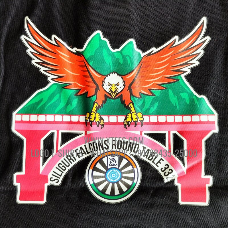 Round Table India T-Shirt | 100% Cotton | 240 GSM Thick Pique Airtex Fabric | Black | Logo Embroidery