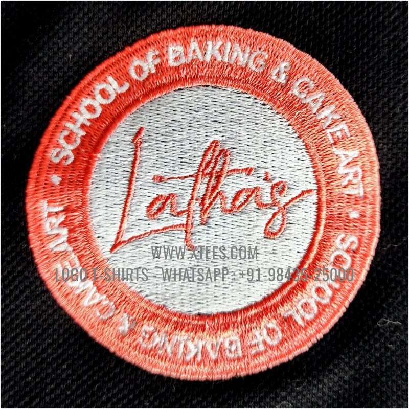 Bakery Uniform T-Shirt | Collar Polo T-Shirt | 100% Cotton | 240 GSM Thick Pique Airtex Fabric | Black | Logo Embroidery