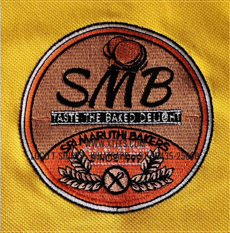 Bakery Uniform T-Shirt | Collar Polo T-Shirt | 100% Cotton | 240 GSM Thick Pique Airtex Fabric | New Yellow | Logo Embroidery