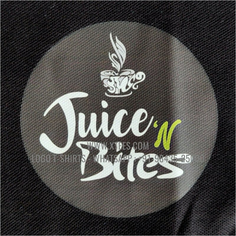 Coffee Shop Cafe Uniform T-Shirt | Collar Polo T-Shirt | 100% Cotton | 200 GSM Thick Pique Fabric | Black | Logo Print