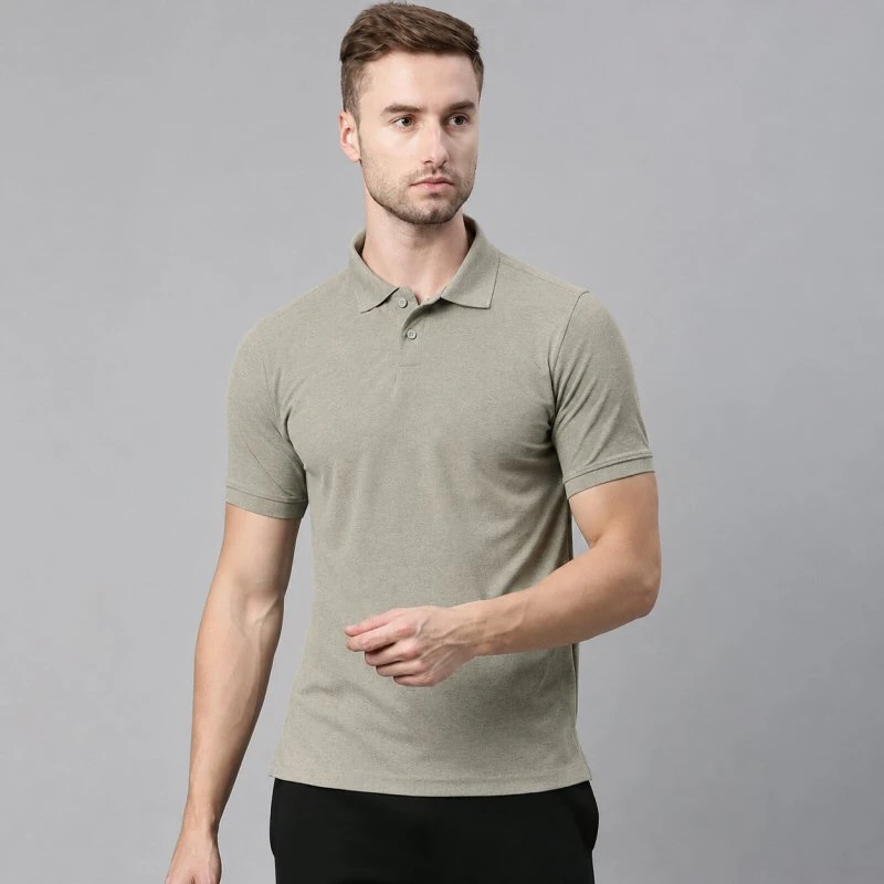 Aluminum Plain Mars Dry Fit Collar Polo T-shirt