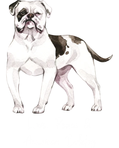 American Bulldog Dog Printed
