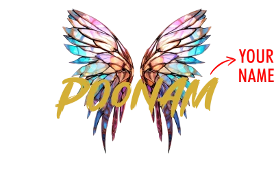 Angel Wings Custom Name Printed T-Shirt