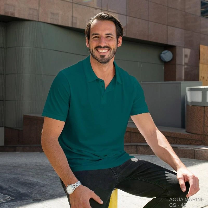 Aqua Marine Plain Collar Polo T-shirt - 100% Cotton Unisex - 230 GSm product image