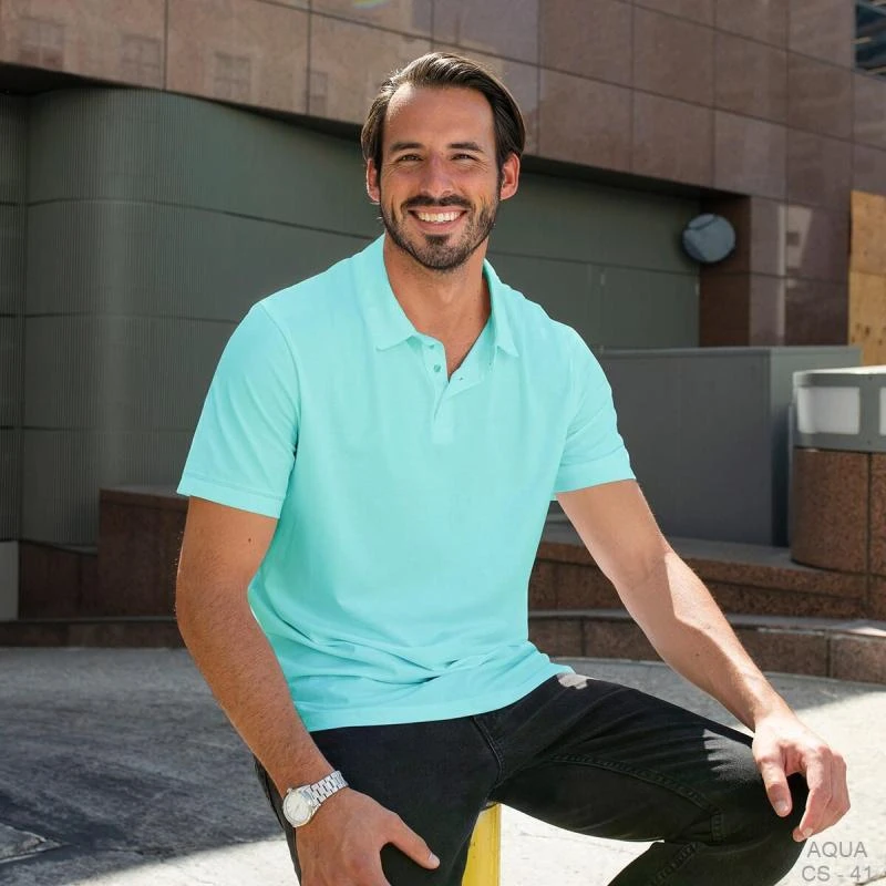 Aqua Plain Collar Polo T-shirt - 100% Cotton Unisex - 230 GSM product image