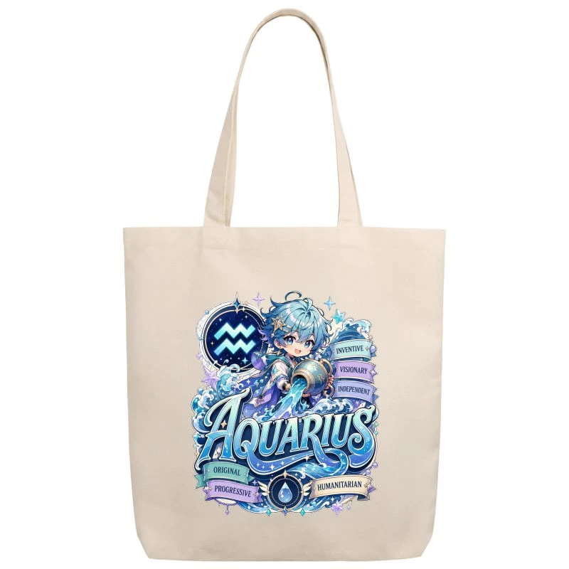 Aquarius Anime Zodiac Sign Tote Bag product image