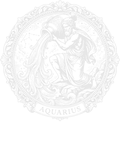 Aquarius Vintage Zodiac Sign