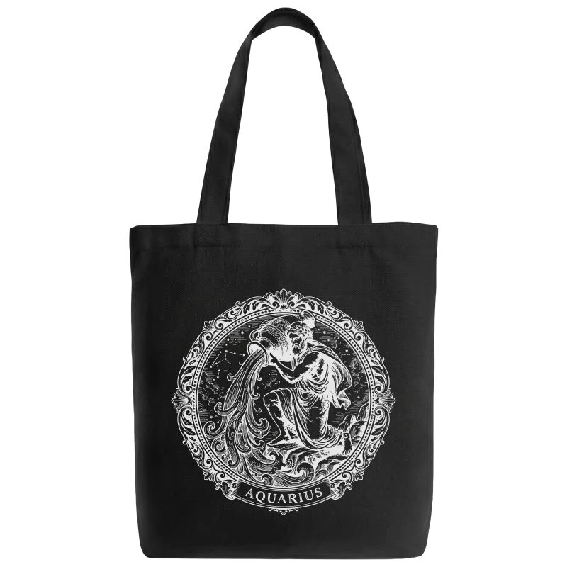 Aquarius Vintage Zodiac Sign Tote Bag