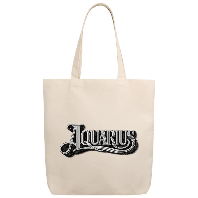 Aquarius Word Art Zodiac Sign Tote Bag product image