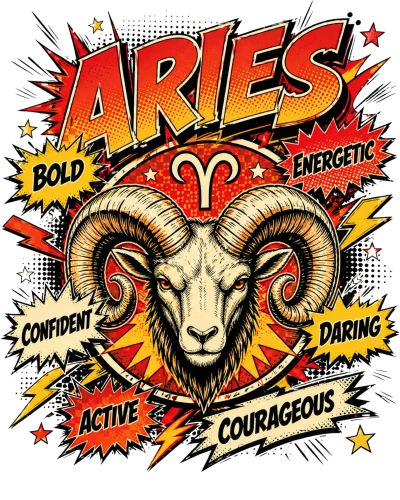 Aries Comic Zodiac Sign