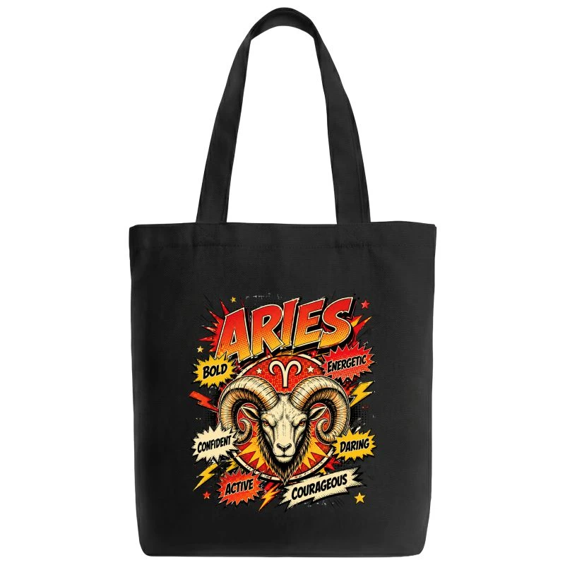 Aries Comic Zodiac Sign Tote Bag product image