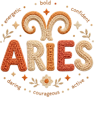Aries Crochet Zodiac Sign