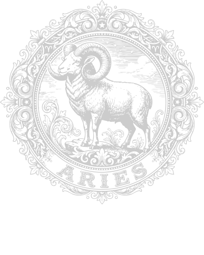 Aries Vintage Zodiac Sign