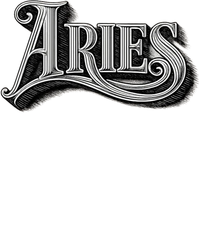 Aries Word Art Zodiac Sign