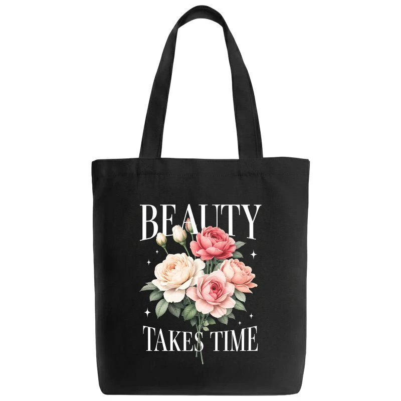 Beauty Takes Time Tote Bag