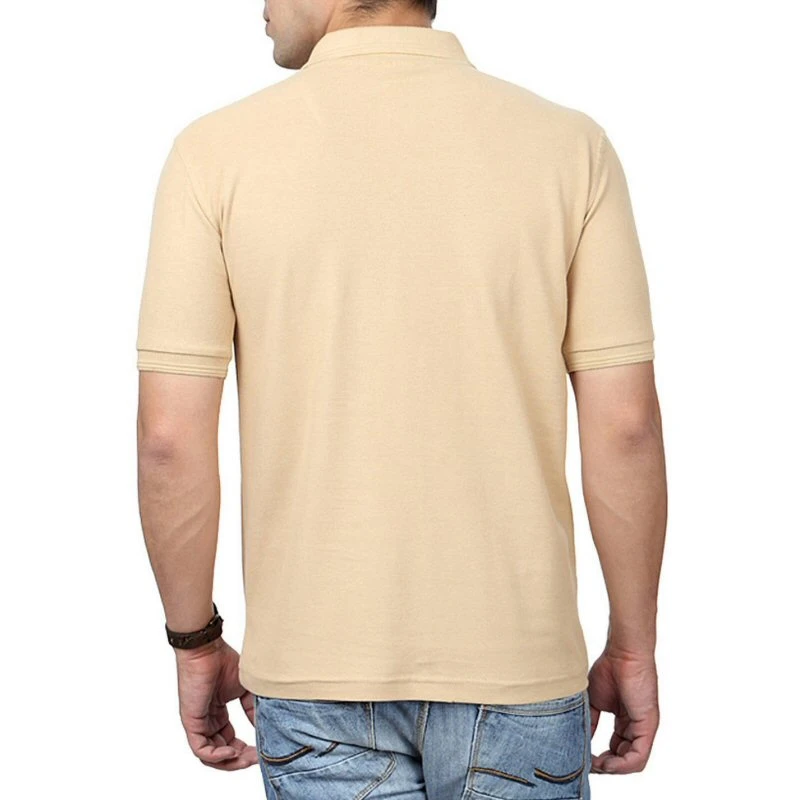 Beige Plain Collar Polo T-shirt - 100% Cotton Unisex - 200 GSM product image