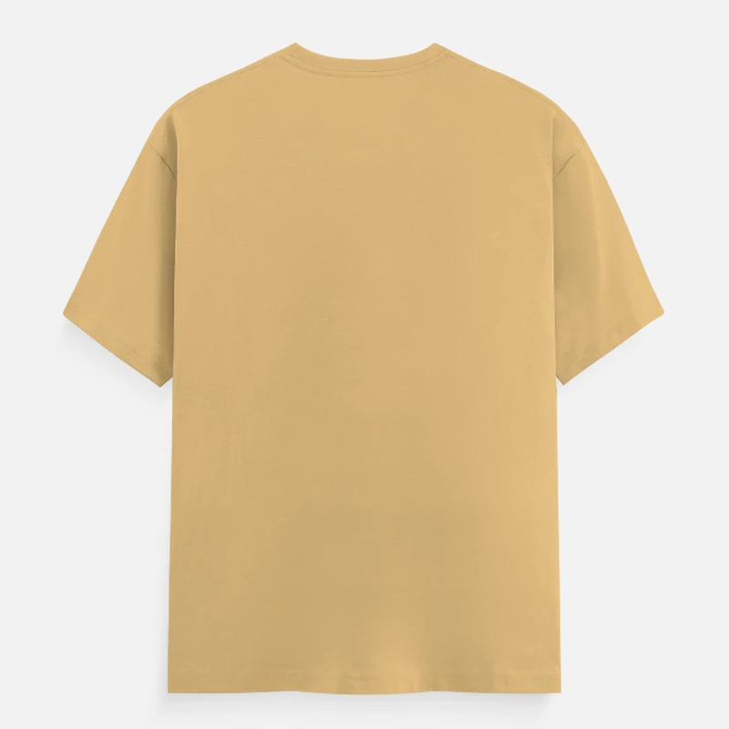 Beige Unisex Plain Cotton Round Neck T-shirt product image