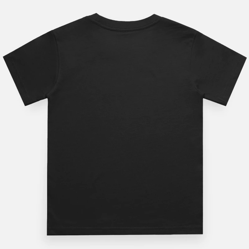 Black Plain Kids Round Neck T-shirt product image