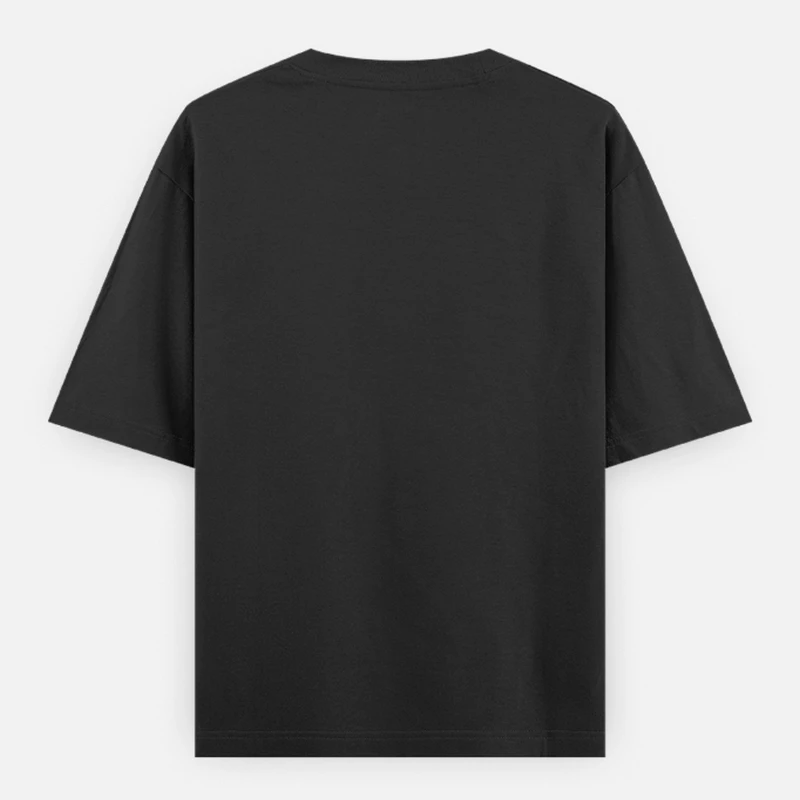 Black Plain Oversized Round Neck T-Shirt product image