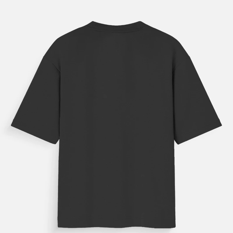 Black Plain Oversized Round Neck T-Shirt product image