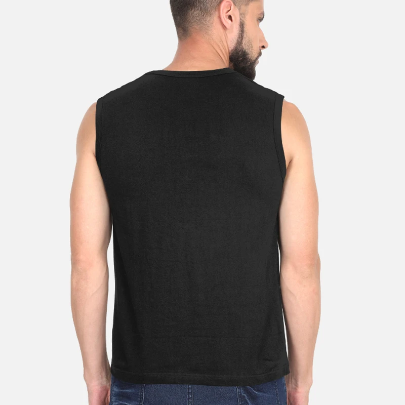 Black Plain Sleeveless T-shirt product image