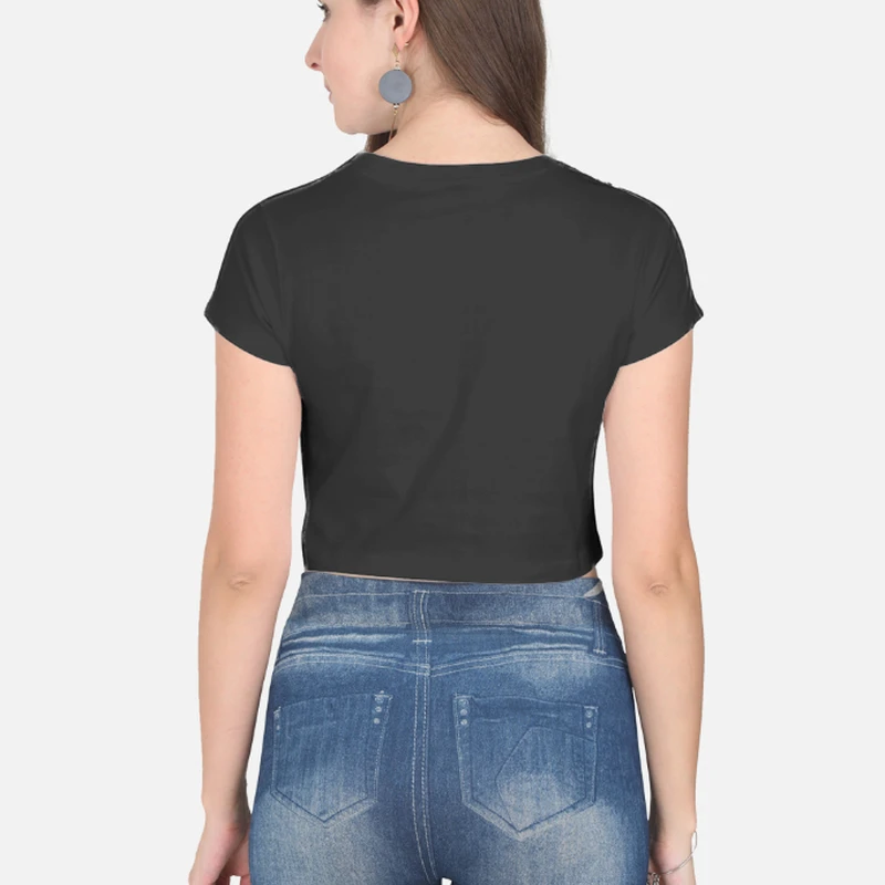 Black Plain Women Crop Top product image