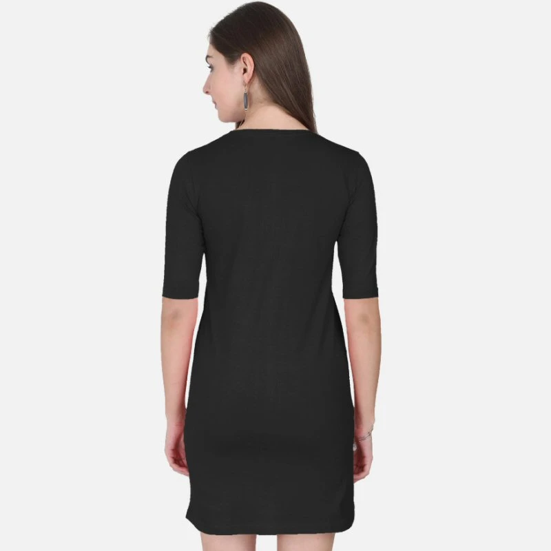 Black Plain Women T-Shirt Dress product image