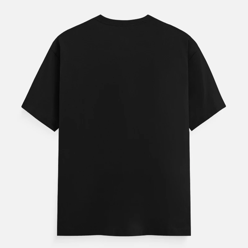 Black Unisex Plain Cotton Round Neck T-shirt product image