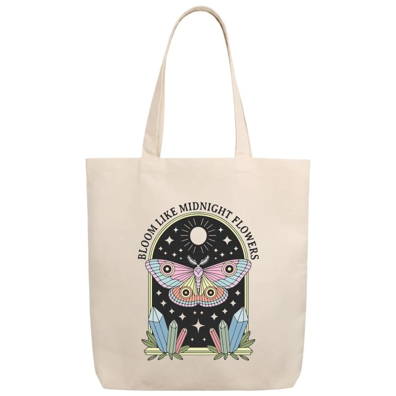 Bloom Like Midnight Flowers Tote Bag product image