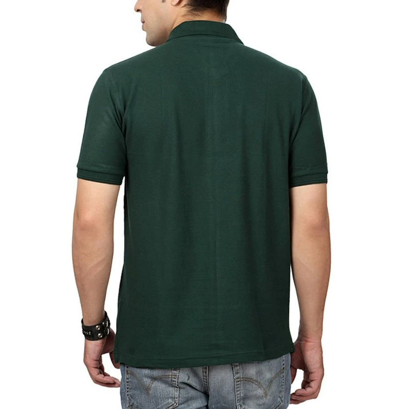 Bottle Green Plain Collar Polo T-shirt - 100% Cotton Unisex - 280 GSM product image