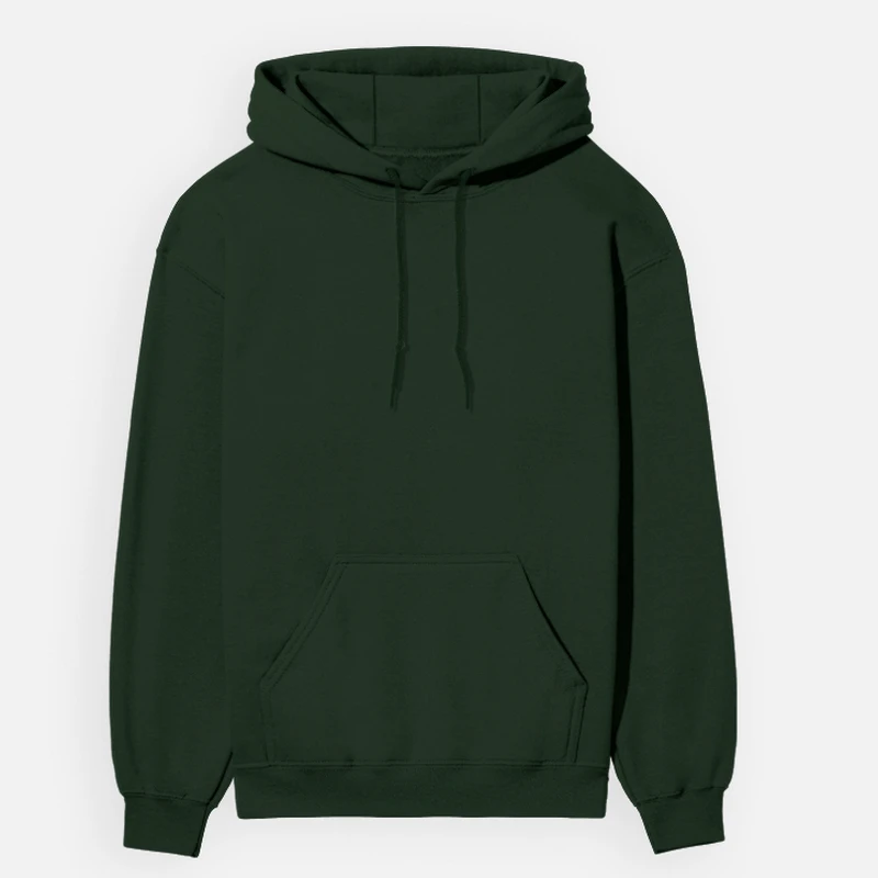 Bottle Green Plain Hoodie - Unisex
