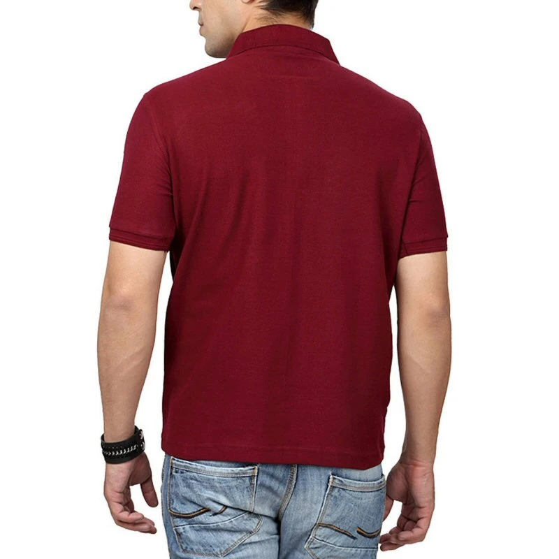 Burgundy Green Plain Collar Polo T-shirt - 100% Cotton Unisex - 200 GSM product image