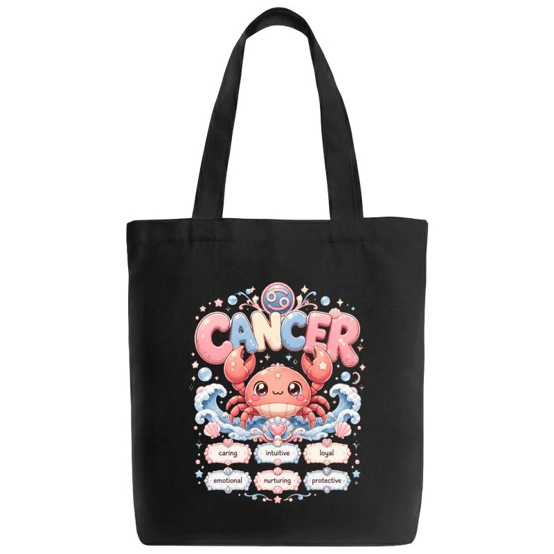 Cancer Anime Zodiac Sign Tote Bag