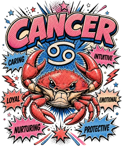 Cancer Comic Zodiac Sign