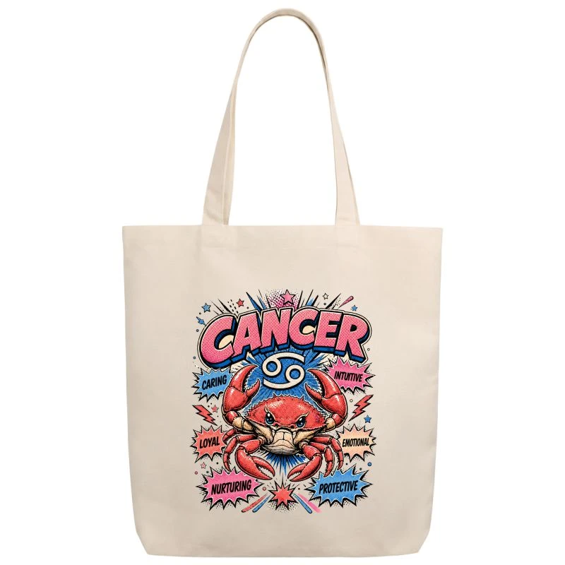 Cancer Comic Zodiac Sign Tote Bag product image