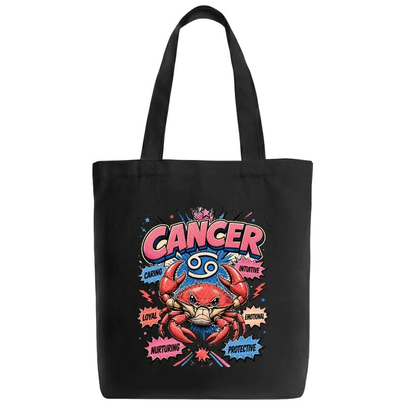 Cancer Comic Zodiac Sign Tote Bag