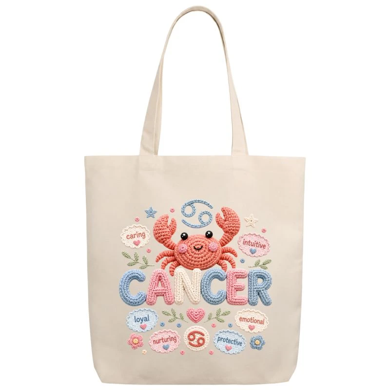 Cancer Crochet Zodiac Sign Tote Bag product image