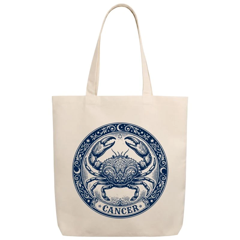 Cancer Vintage Zodiac Sign Tote Bag product image