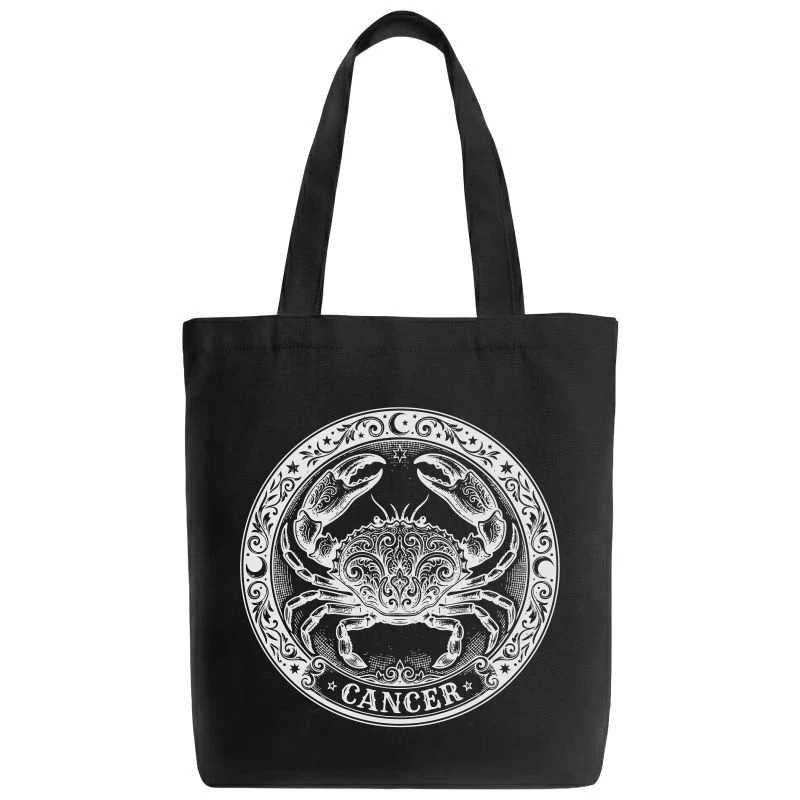 Cancer Vintage Zodiac Sign Tote Bag