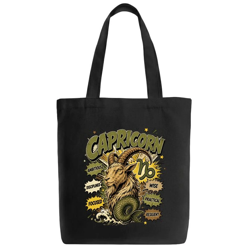 Capricorn Comic Zodiac Sign Tote Bag product image