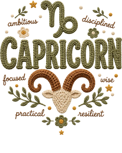Capricorn Crochet Zodiac Sign